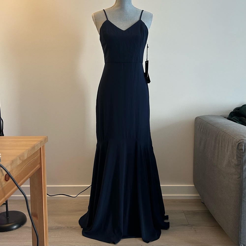 Lulus Navy blue floor length dress